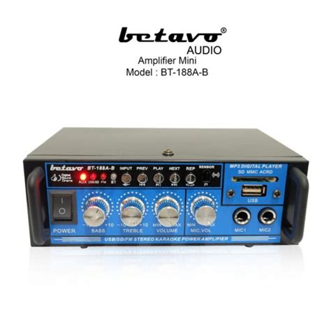 Jual Ampli Mini Betavo BT 188A B Bluetooth USB MMC FM Radio Shopee