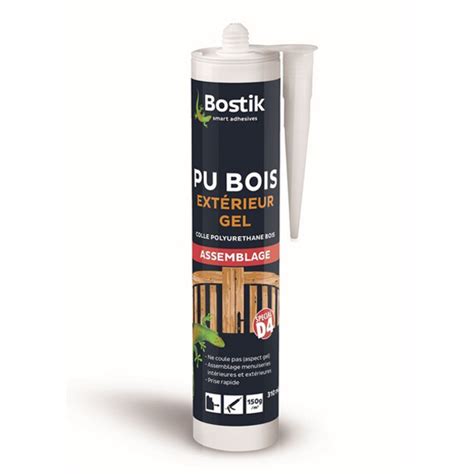 Colle polyuréthane gel bois extérieur matériaux divers Bostik 310ml