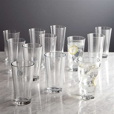 Rings Cooler Glasses Set Of 12 Reviews Crate And Barrel