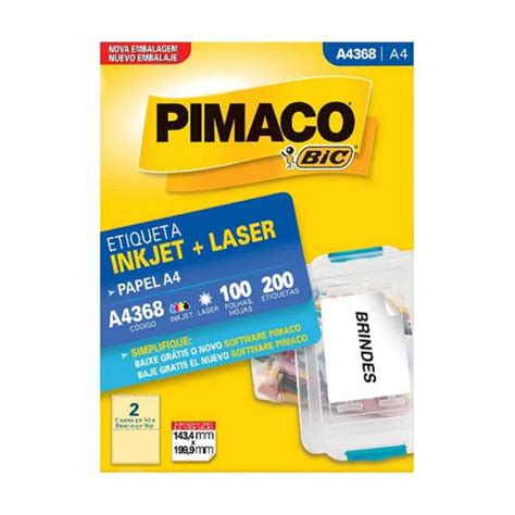 Etiqueta Inkjet Laser A E F X Mm Cx C Fls Pimaco