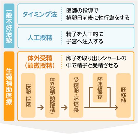 一般的な不妊治療と費用の目安｜不妊のこと｜妊娠・出産の正しい知識｜丘の上のお医者さん 女性と男性のクリニック