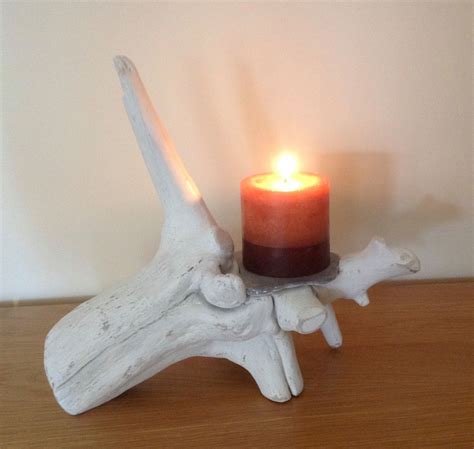 Driftwood Candle Holder Art Sculpture Nautical Marine Etsy Uk