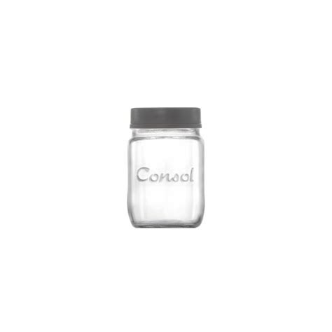 Consol 500ml Glass Jar With Assorted Colour Lid 10146