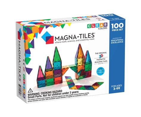 Magna Tiles Clear Colors 100 Piece Set Magna Tiles