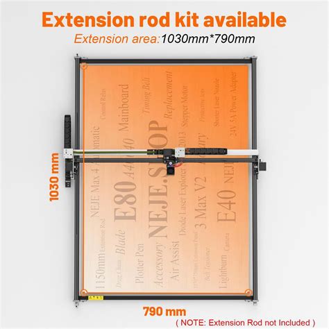 NEJE 1150mm Y Axis Extension Rod Kit