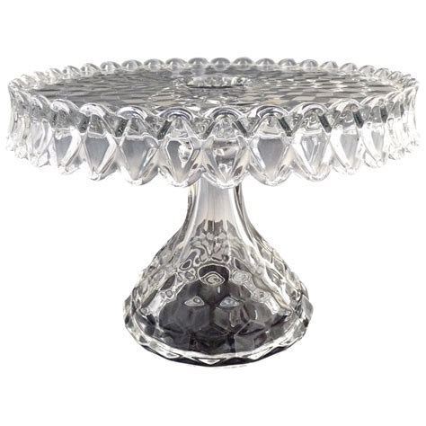 American Fostoria Cake Stand Vintage Glass Cake Stand Fostoria Old American Stem 2056 C 1915