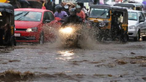 Heavy Rains Continue In State Yellow Alert Sounded In Seven Districts