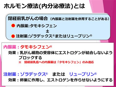 乳がんのホルモン療法について 乳腺科 中頭病院