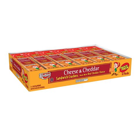 Keebler Cheese And Cheddar Sandwich Crackers Single Serve Oz