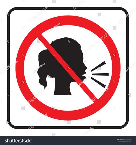 No Talking Icon Not Talk Sign Vector De Stock Libre De Regalías