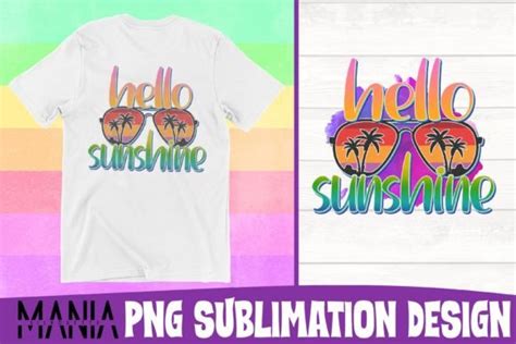 Hello Sunshine Retro Sublimation Design Graphic By Silhouettemania