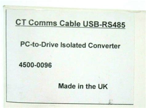 New Ct Comms Cable Usb Rs485 Converter 4500 0096 Sb Industrial Supply Inc