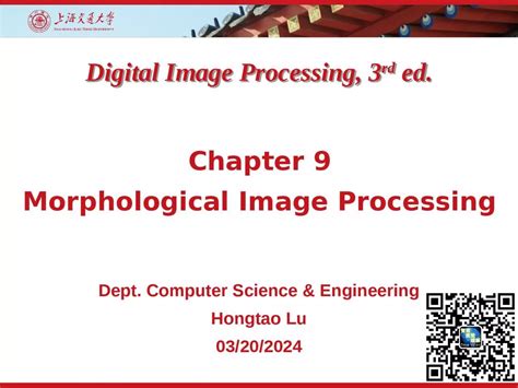 PPT Chapter 9 Morphological Image Processing PowerPoint Presentation