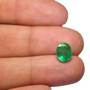 Carat Deep Velvet Green Oval Cut Zambian Emerald Usd