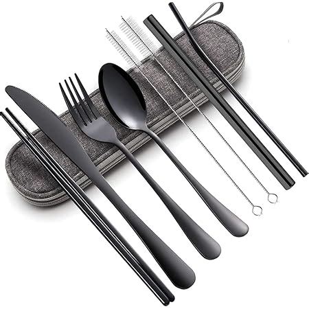 Amazon Portable Utensils Set Reusable Travel Cutlery Set With Case