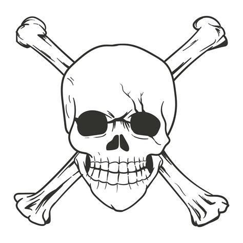 Printable Skull And Crossbones Template