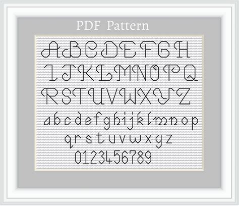 Cross Stitch Font Small Alphabet Cross Stitch Pattern Tiny Etsy