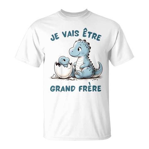 enfant dinosaure grand frere cadeau annonce grossesse  shirt en
