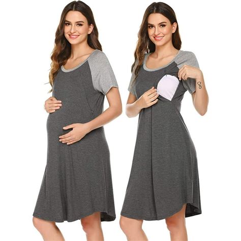 3 In 1 Deliverylabornursing Nightgown Womens Maternity Hospital Gownsleepwear For