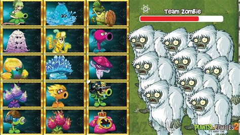 Pvz 2 Challenge All Plants Level 1 Vs 100 Treasure Yeti Which Plants Strongest Youtube