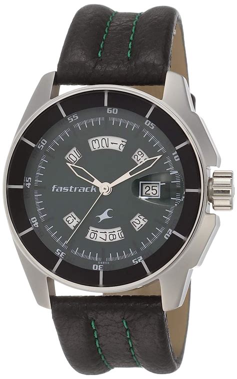 Fastrack Black Magic Analog Green Dial Men S Watch NL3089SL03