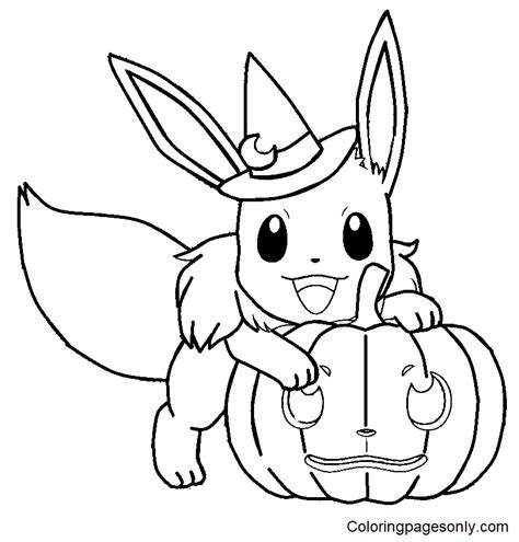 24 Pokemon Halloween Malvorlagen ColoringPagesOnly