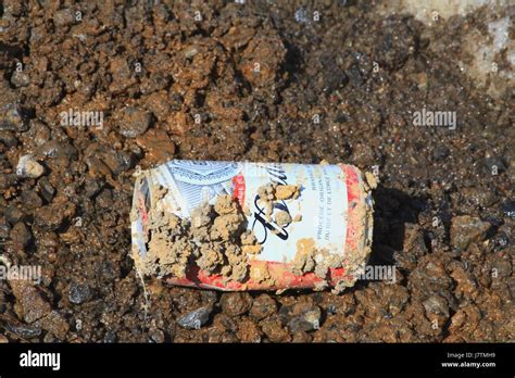 Quebeccanada Roadside Litter Stock Photo Alamy