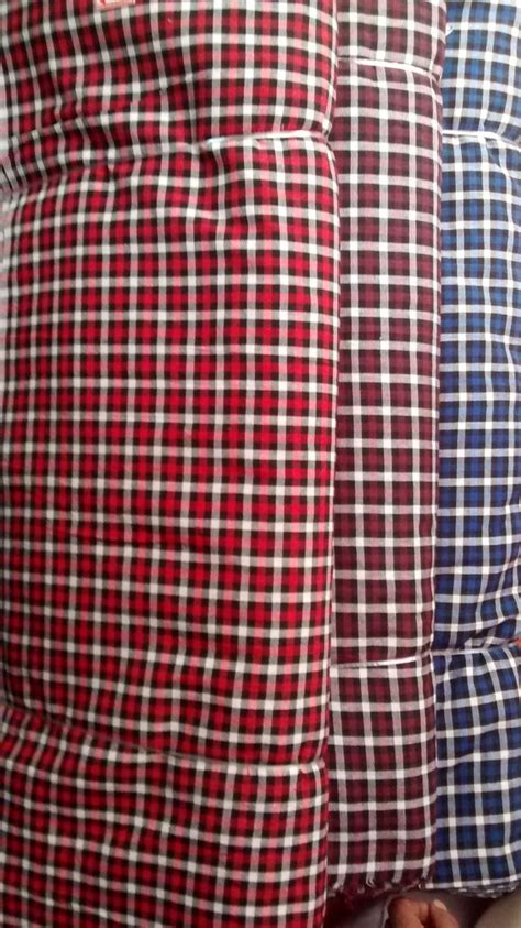 Multicolor Cotton Linen Pc Shirting Check Fabric For Garments Dry