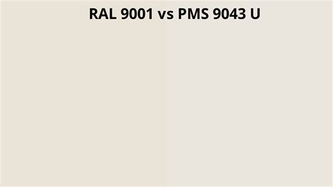 Ral 9001 Vs Pms 9043 U Ral Colour Chart Uk