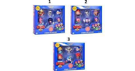 PMI Brawl Stars Collectible Figures 8 Pack Deluxe Box Including 2 Rare