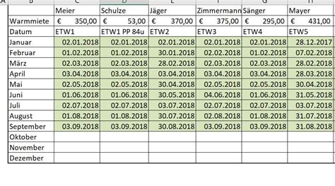 Dokumente Und Excel Arbeitshilfen F R Vermieter Vermietertagebuch