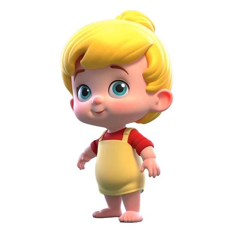 Fille Blonde Dessin Anime PSD modèles PSD gratuits de haute qualité à télécharger