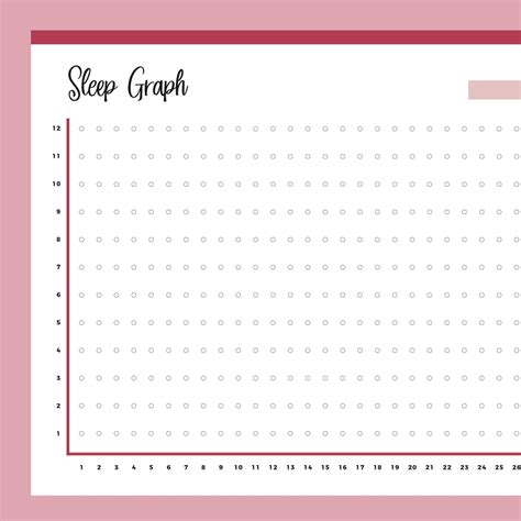 printable monthly sleep tracking graph instant