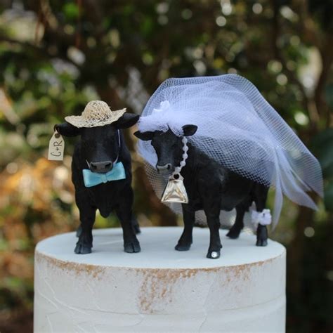 Cow Wedding Cake Topper Etsy