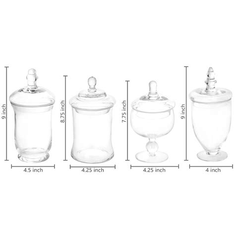 Willa Arlo Interiors 4 Piece Clear Glass Apothecary Jar Set And Reviews