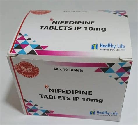 Nifedipine Tablet 10mg At Rs 3 7 Stripe Cardiac Hypertension Beta