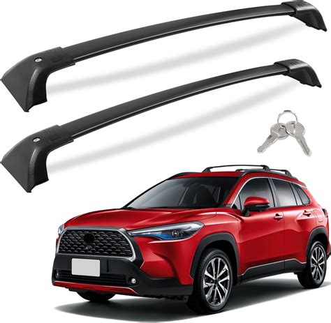 Kinggeri 260lbs Lockable Roof Rack Cross Bars Compatible With Toyota Corolla Cross