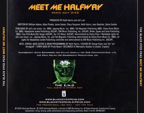 Car Tula Trasera De The Black Eyed Peas Meet Me Halfway Cd Single