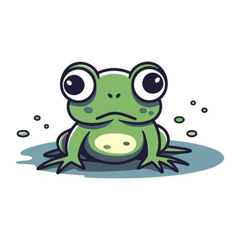 Premium Vector Frog Vector Illustration Cute Frog Isolated On White Background