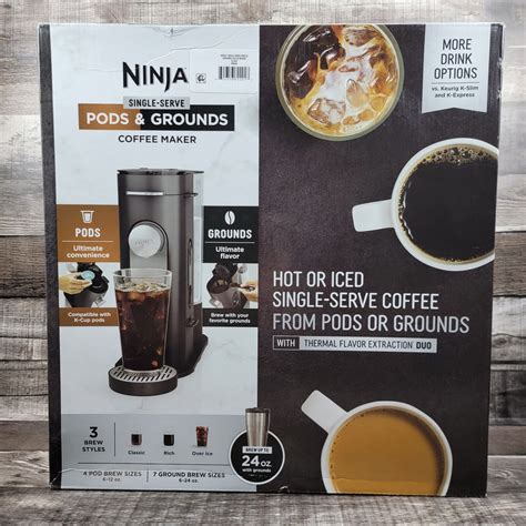 Ninja Pods Grounds Specialty Single Serve Coffee Maker W Frother