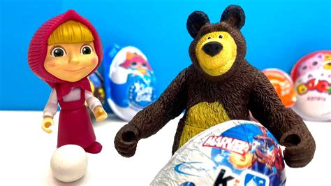 Маша и Медведь и шоколадные яйца - кукольный мультфильм для детей - YouTube
