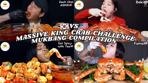 Asmr Massive King Crab Challenge Mukbang Compilation Spicy Seafood