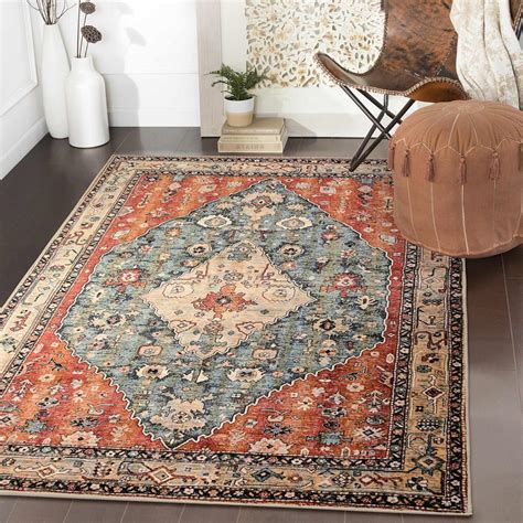 Lahome Boho Rugs For Entrance Mat Indoor Washable 3x5 Entry Bathroom