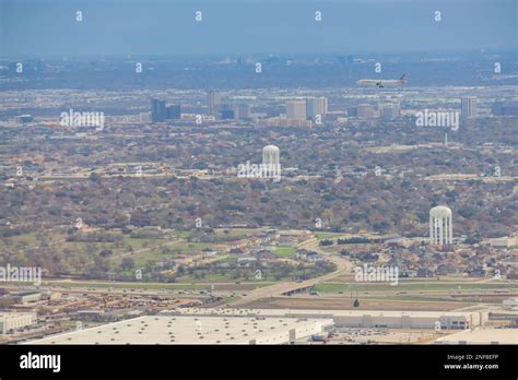 Texas Dec 14 2022 Aerial View Of An American Airline Airplane