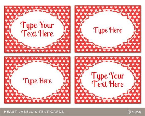 Printable Heart Design Labels Editable Pdf Printable Bizuza