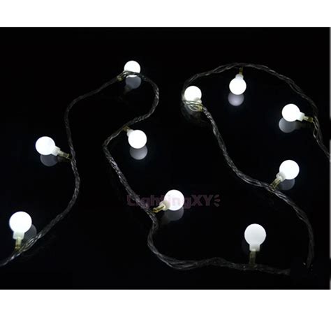 Battery Powered Cool White Berry Ball Led Fairy Lights Static Flash