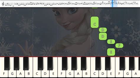 Let It Go Easy Melody Only Synthesia Piano Tutorial From Disneys Frozen Youtube