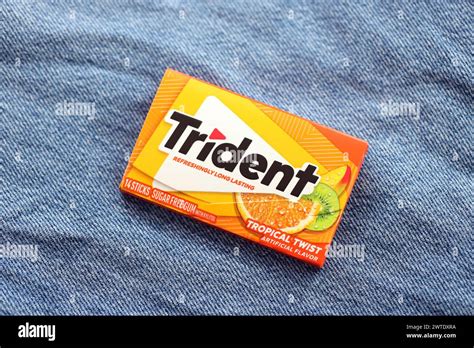 Kyiv Ukraine November 27 2023 Trident Chewing Gum Pack Trident Is