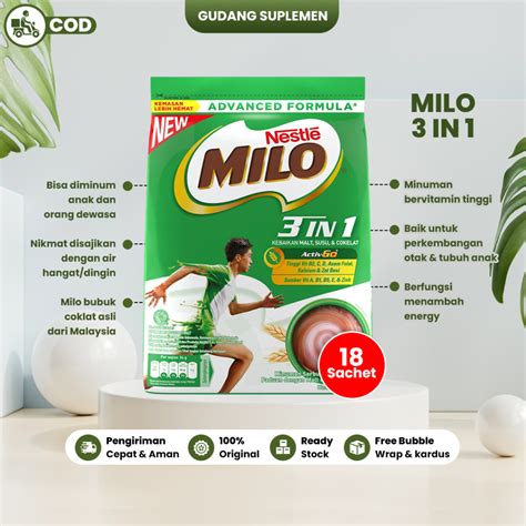 Jual Milo In Stick Malaysia Isi Original Minuman Malt Coklat