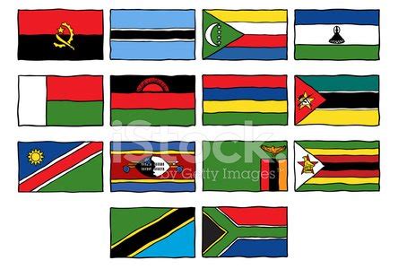 Hand Drawn Flags Southern Africa Stock Vector | Royalty-Free | FreeImages